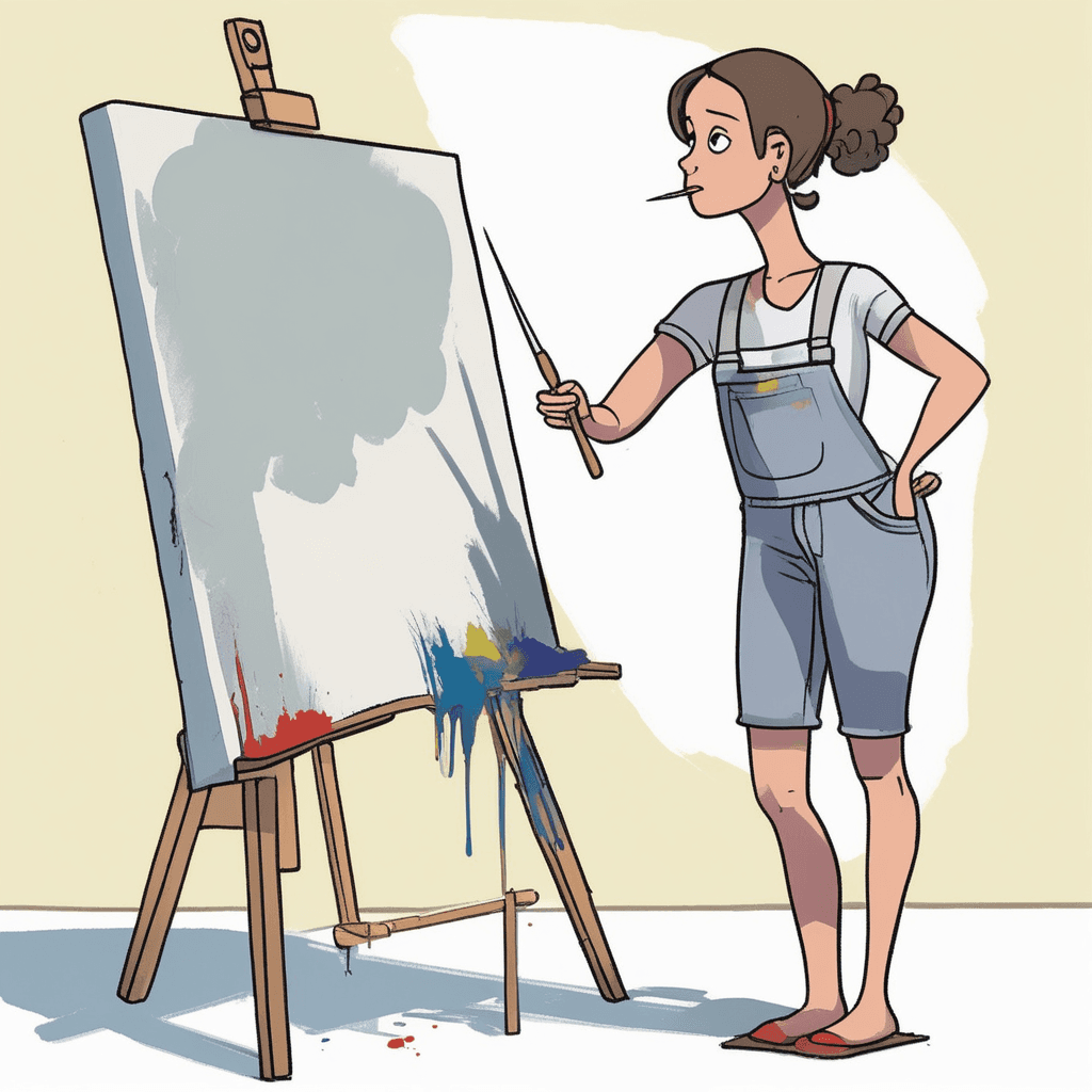 From untried canvas comes the pride of what she's tried!