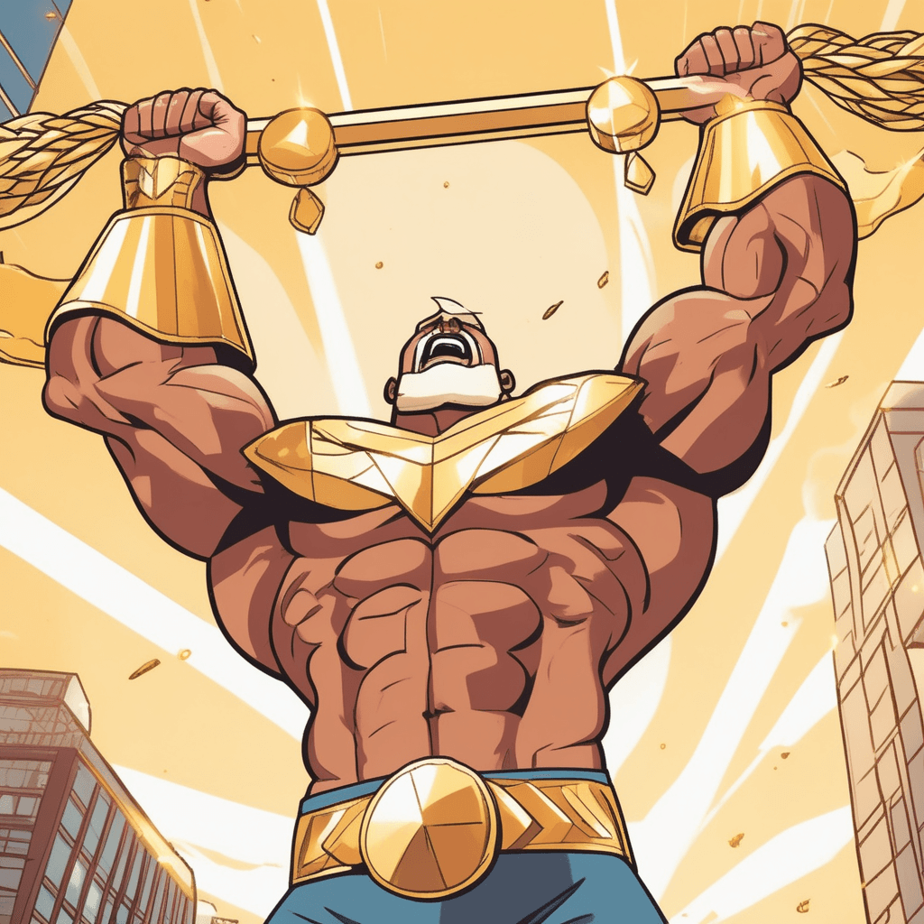 Hero holds UP justice - upholding laws with might!