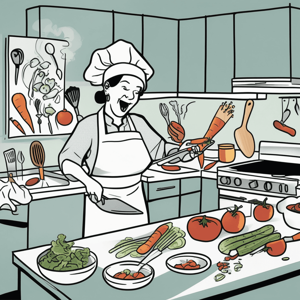 Draw with a pencil, cut with a stencil, every tool's a kitchen utensil!