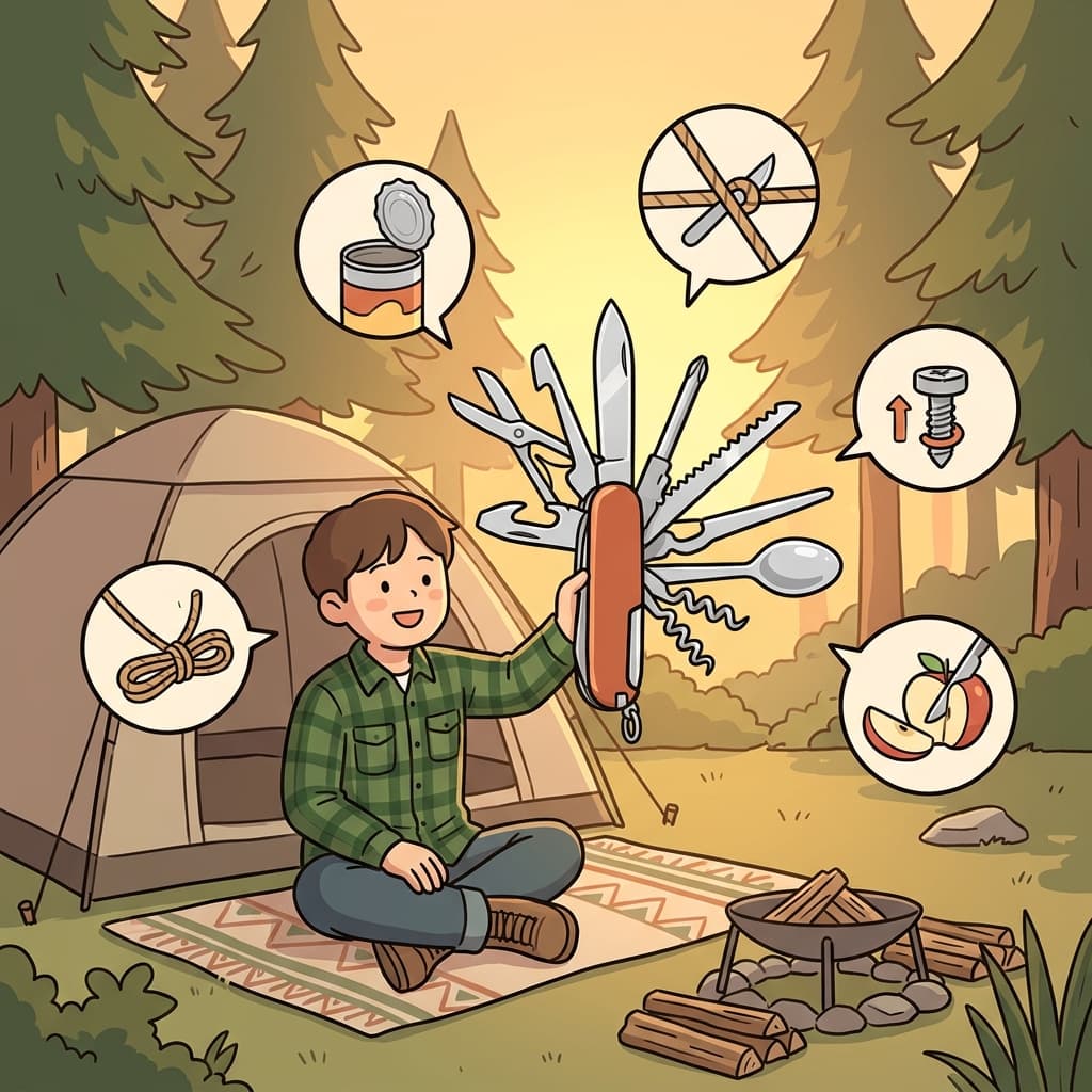 This pocket knife has real utility on every camping trip.
