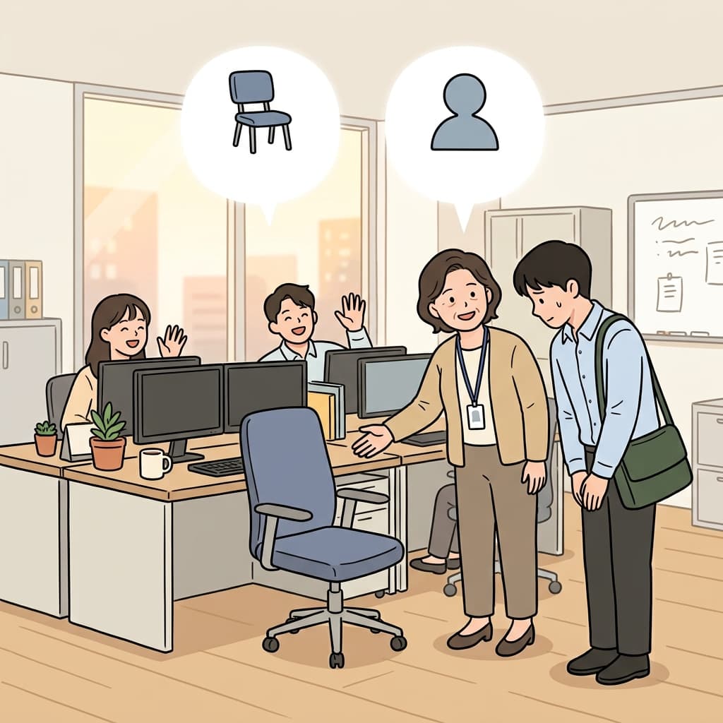 The manager filled the vacancy with an excellent new employee. (🪑 Empty Seat + 👤 New Employee → Vacancy)