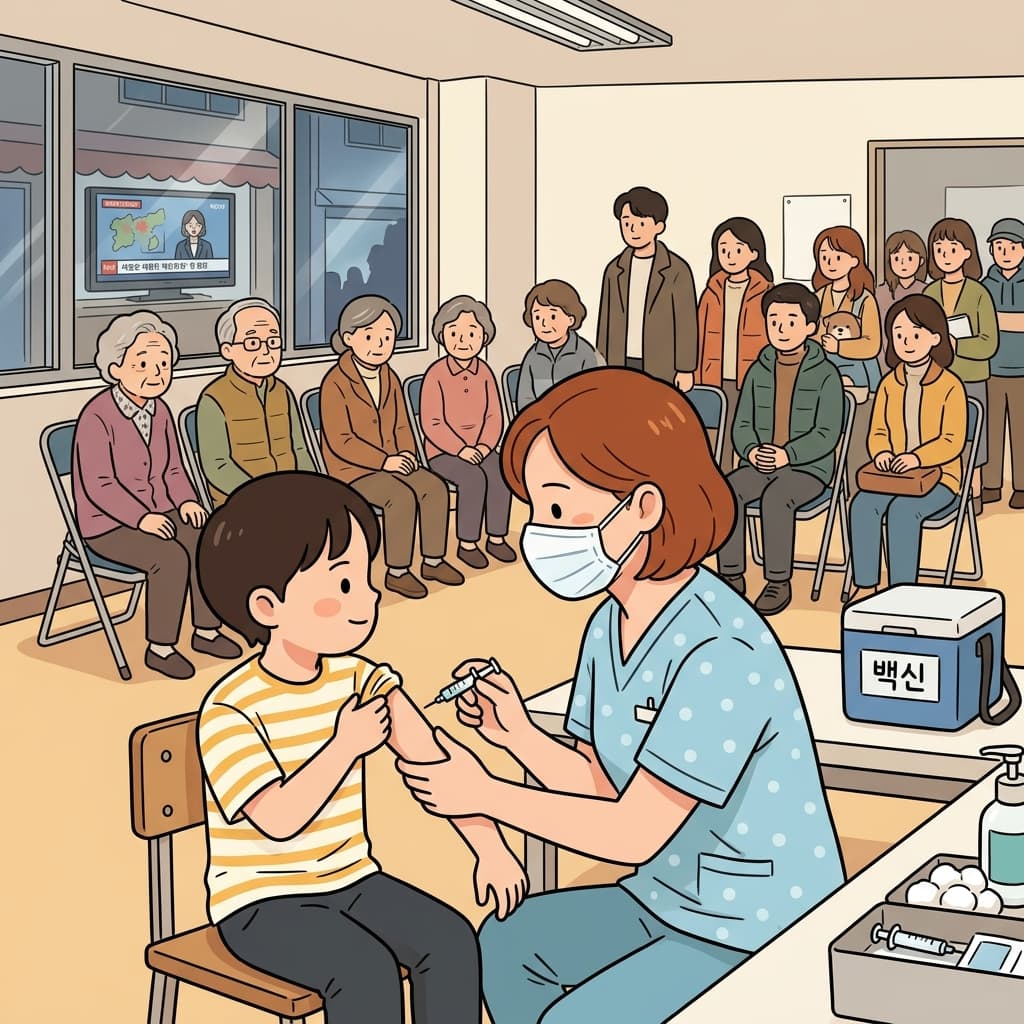 The vaccine arrived just before the outbreak spread through the town.