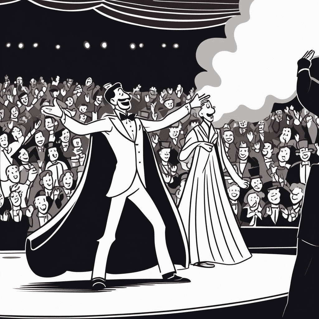 The assistant vanishes during magic trick