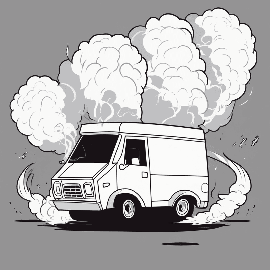 Van-ish! The delivery van vanishes in thin air!