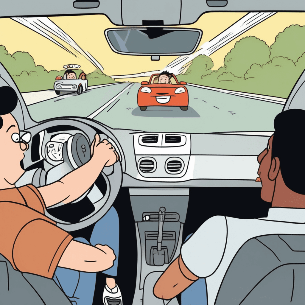 Car suddenly changes direction