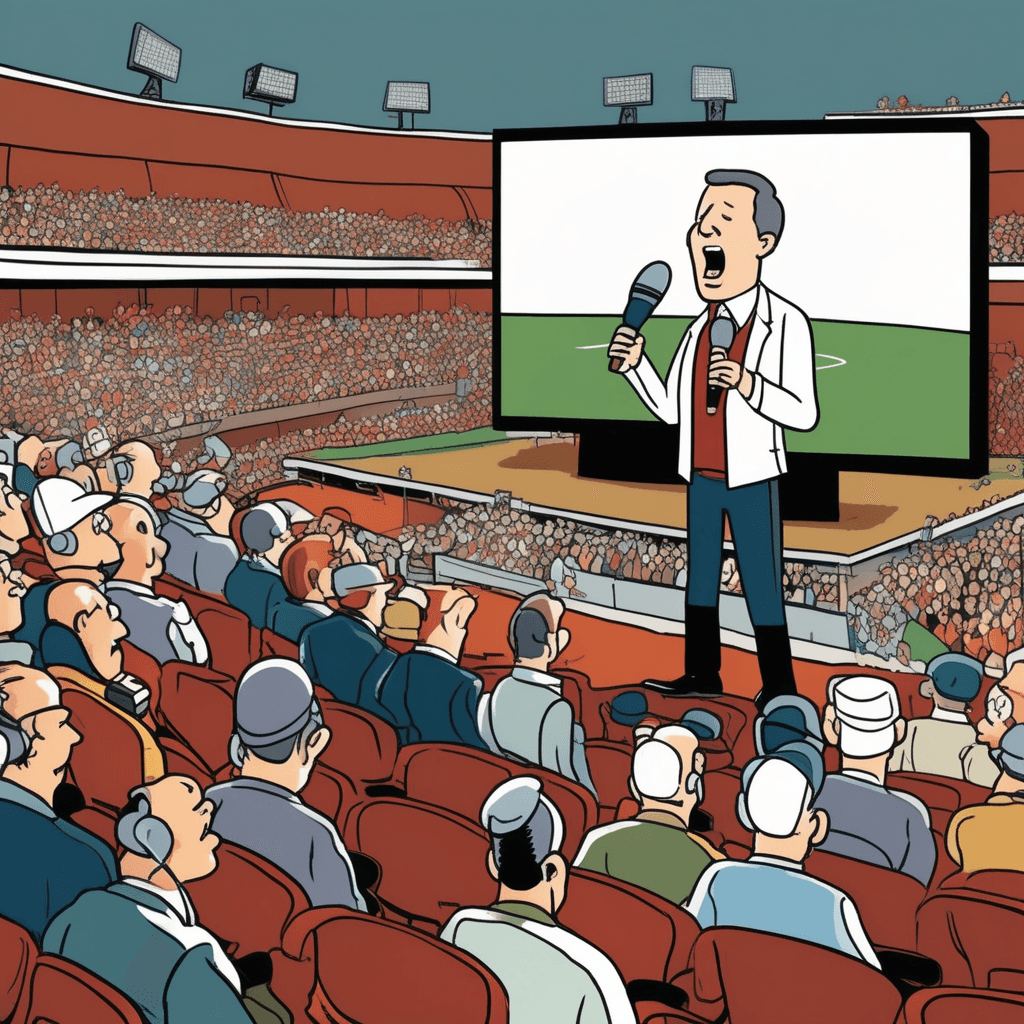 Read it verbatim through the stadium medium!