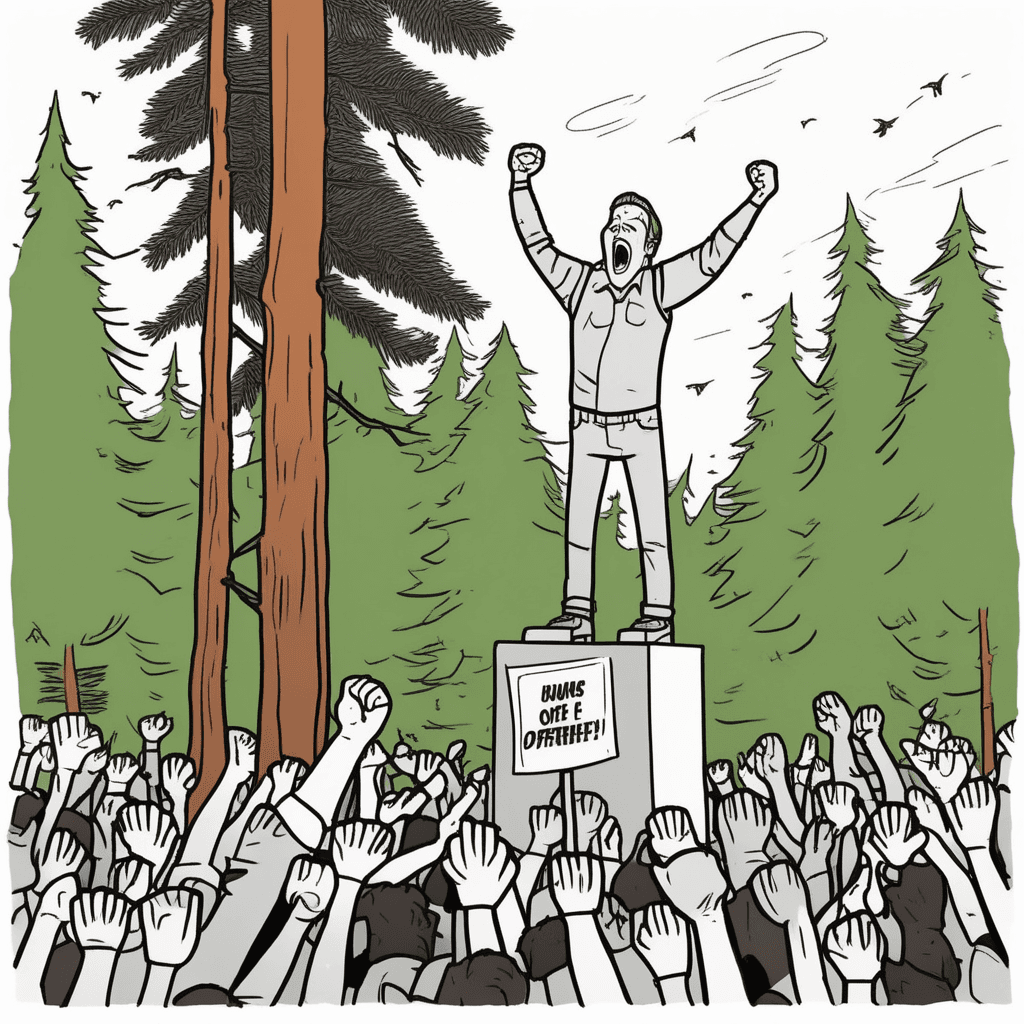Vociferous protests among coniferous trees turn soporiferous!