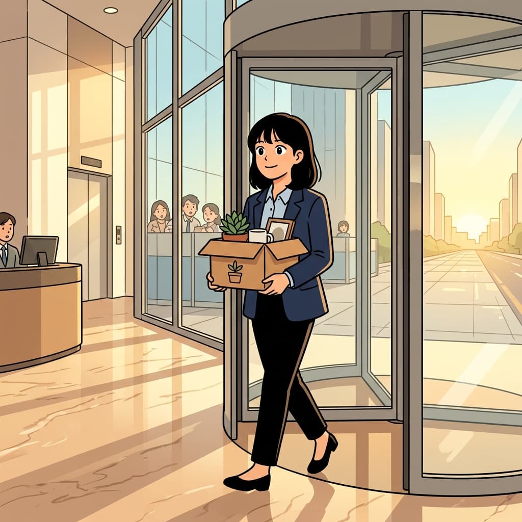 She made a volitional choice to leave the comfortable job and chase her dream.