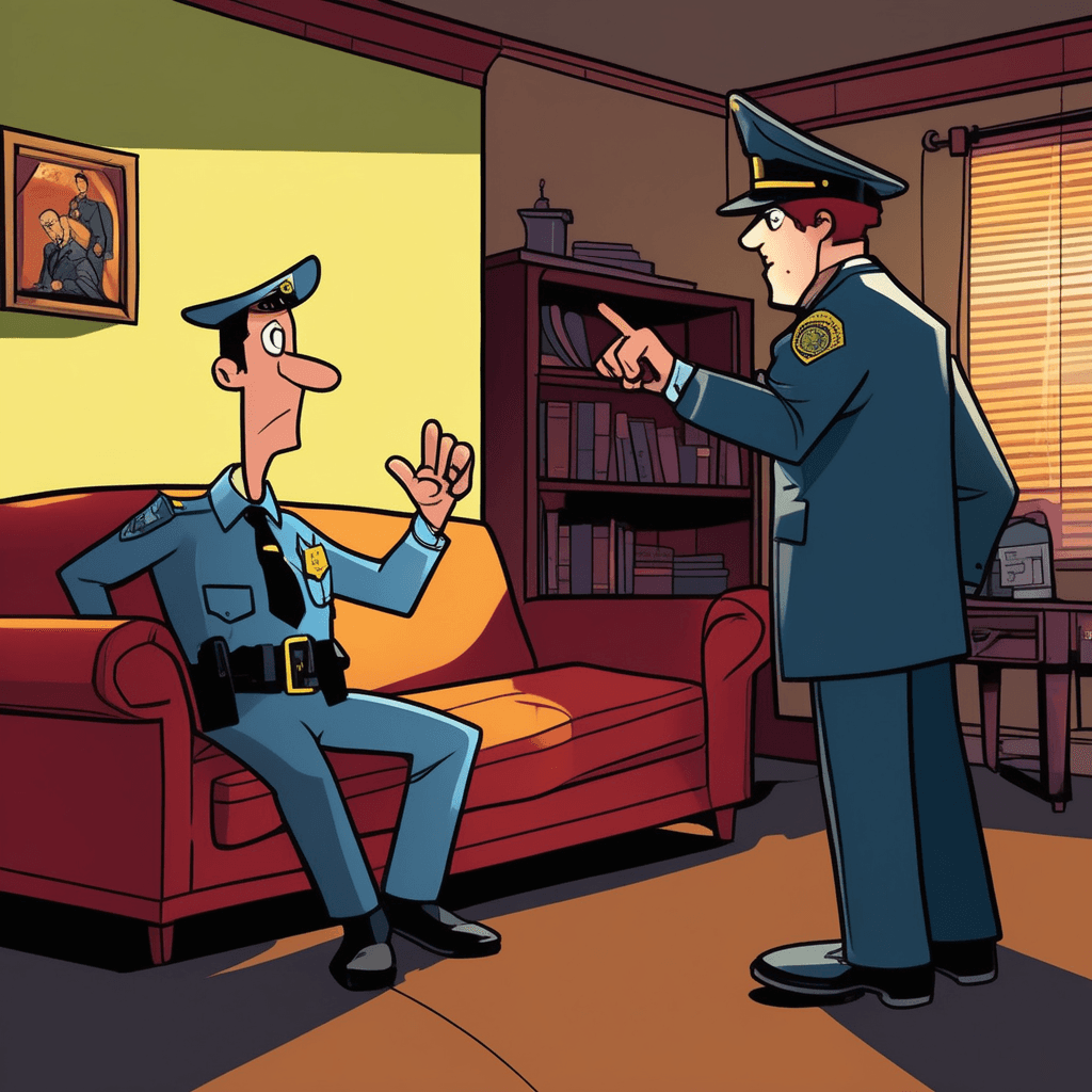 Crouch behind the couch, ready to vouch!