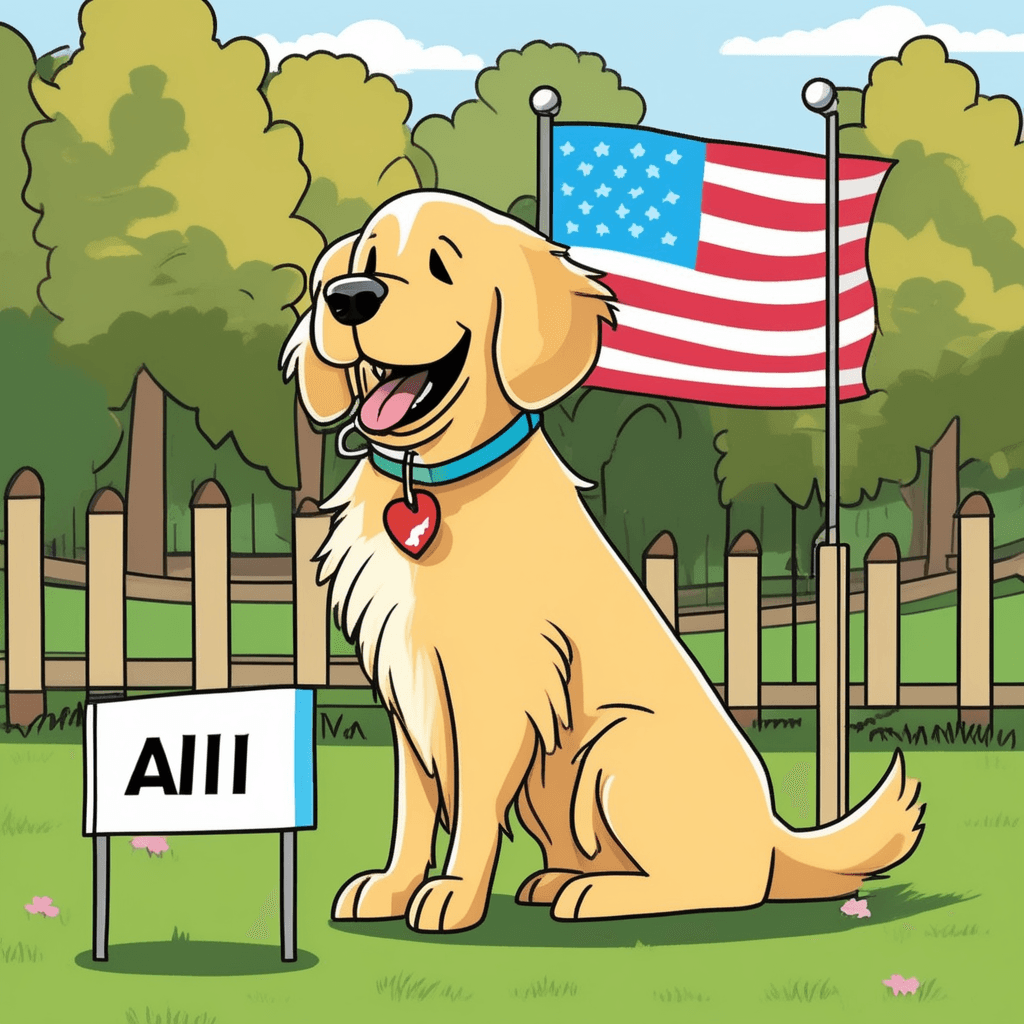Wag your tail by the flag with your tag!