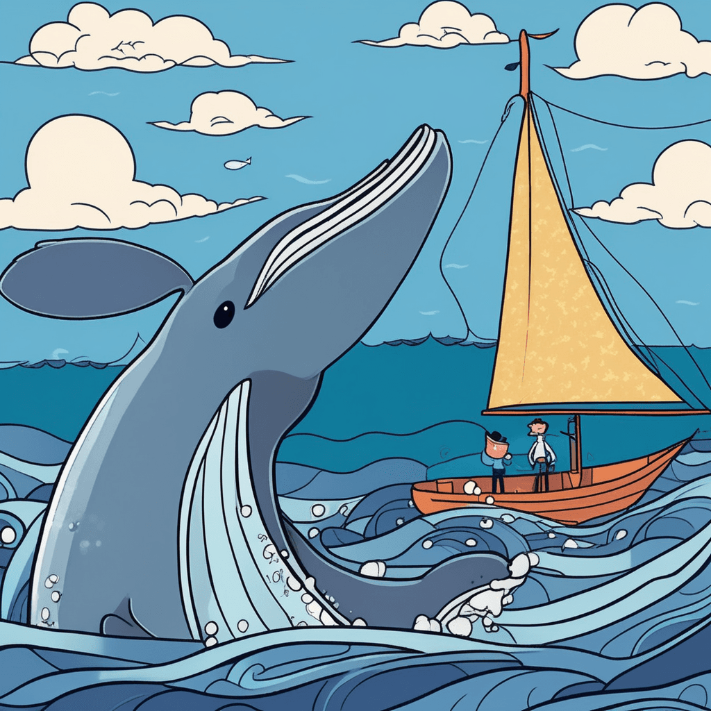 The whale's wail makes the sail tremble with sorrow.