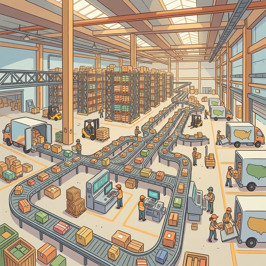 From the warehouse to the storehouse, every package follows its outbound course.