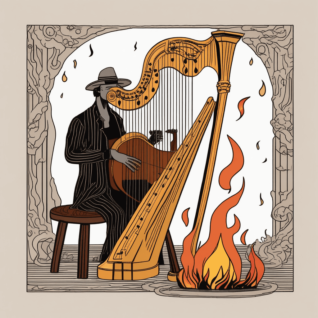 Sharp harp notes warp in the heat