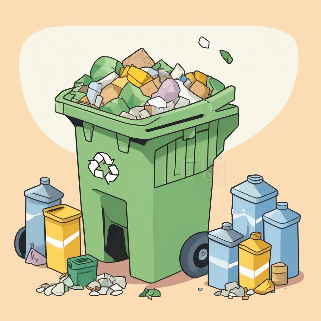 the process of sorting different types of waste materials into separate categories for recycling or proper disposal