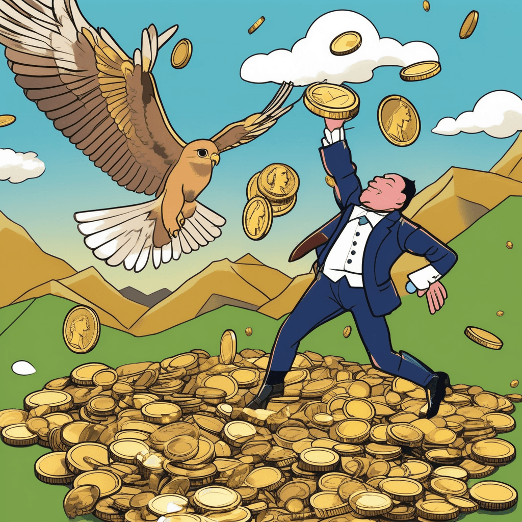The wastrel scatters gold as kestrel rides the mistral