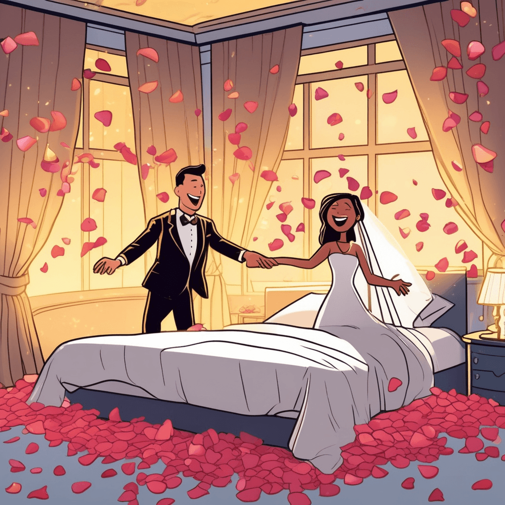 After the wedding comes bedding spreading!