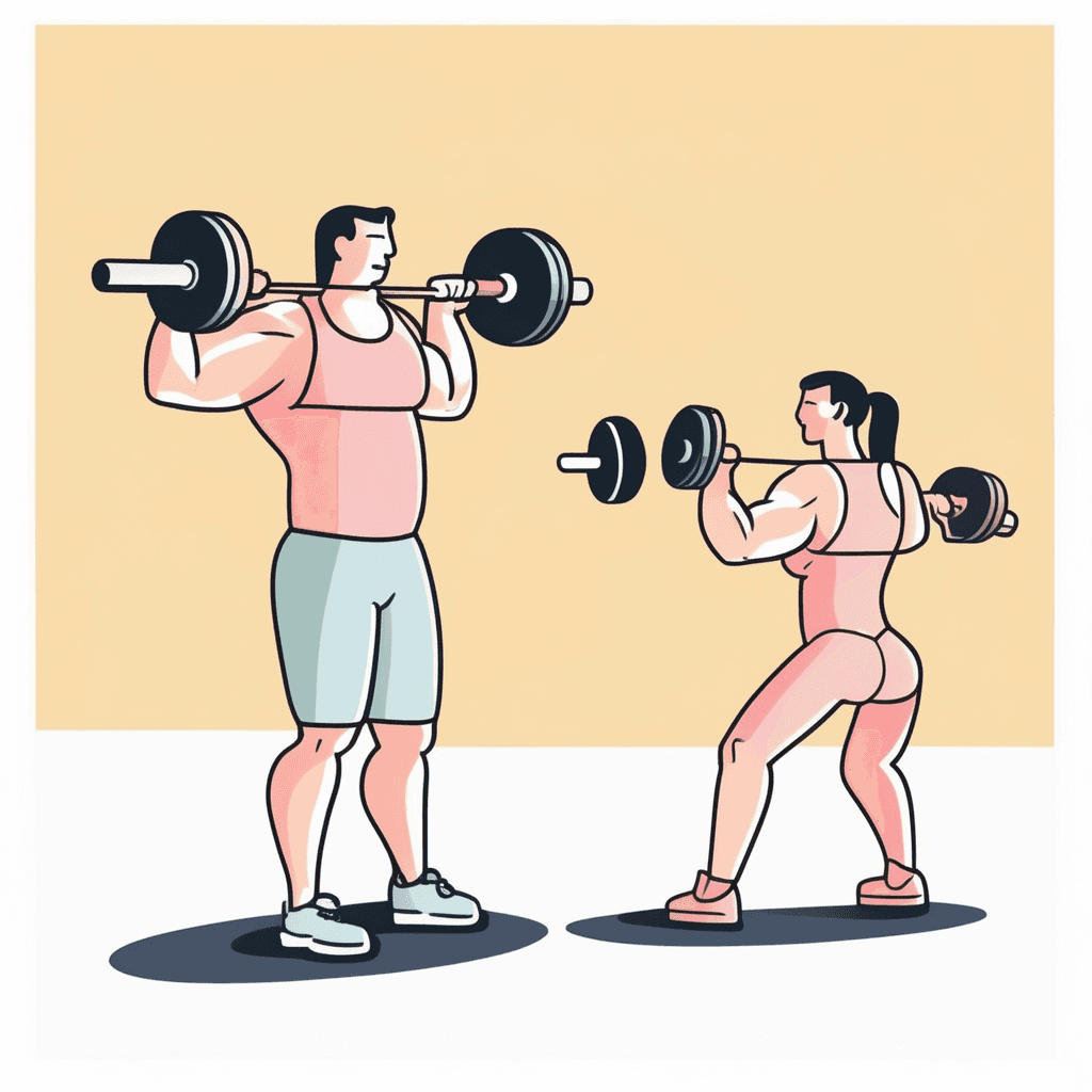 physical exercise using weights such as dumbbells or barbells to strengthen muscles