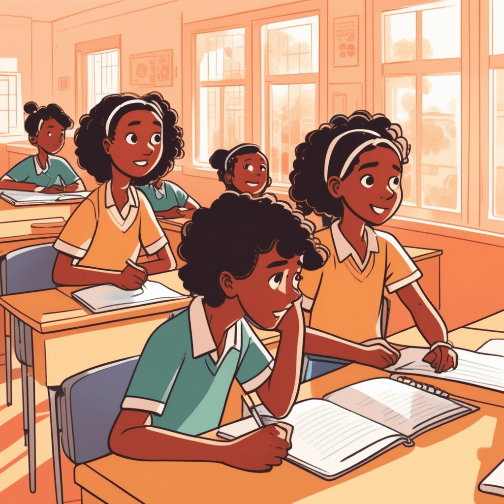 A whilst lesson multiple students study and participate simultaneously in one moment