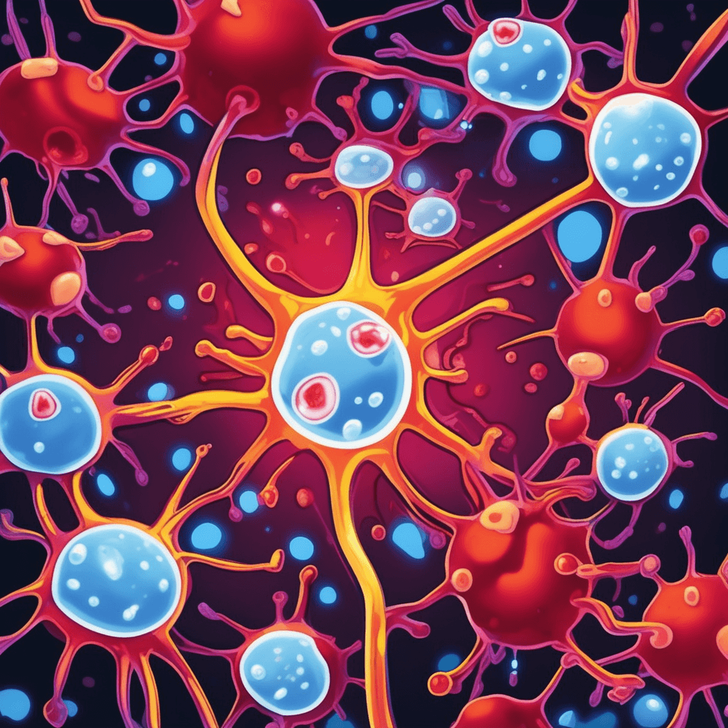 White blood cells shine bright to fight!