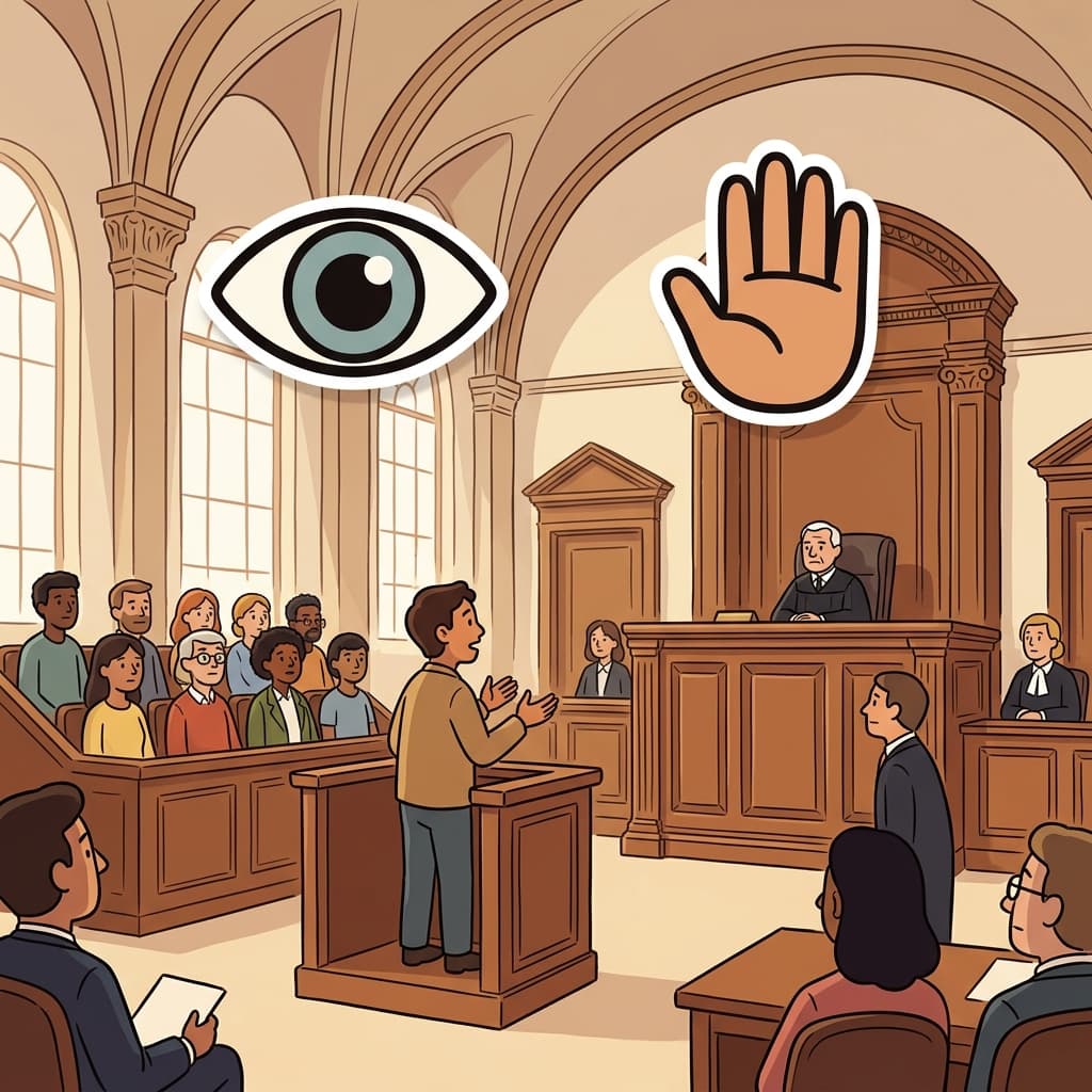The witness testified about what she had seen. (SEE IT + TESTIFY = WITNESS)