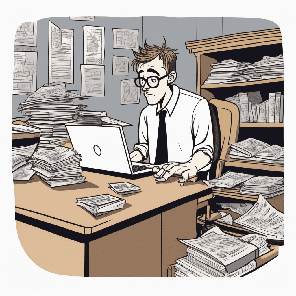 The nerdy student writes wordy essays at his sturdy desk!