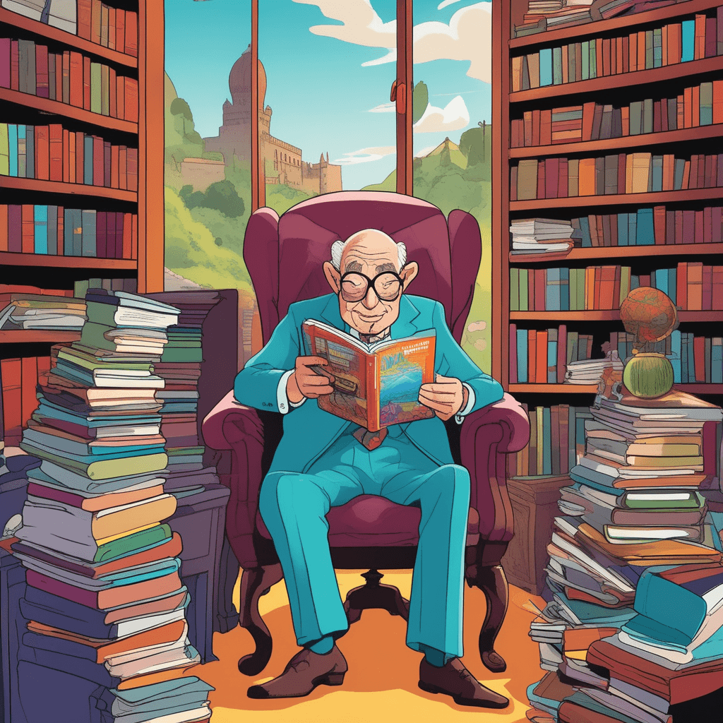 The elderly man stayed orderly, yet dreamed worldly