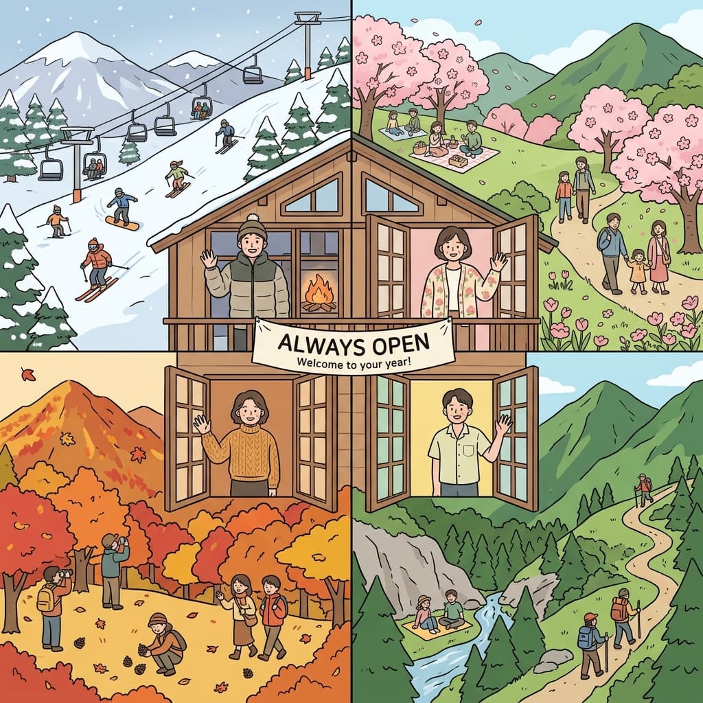 This mountain resort stays open year-round, welcoming skiers in winter and hikers in summer.